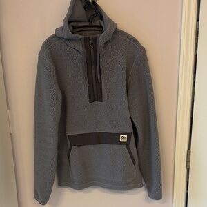 Outdoor Research Grayland Gray Hooded Half Zip Pullover with Front Pocket